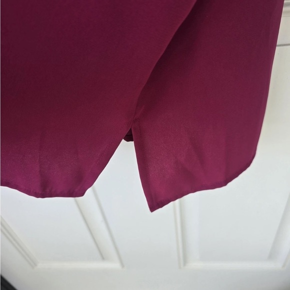 New Maggie Barnes Blouse Sz 5X Red Plus Ruffle Front Long Sleeve - Picture 12 of 13